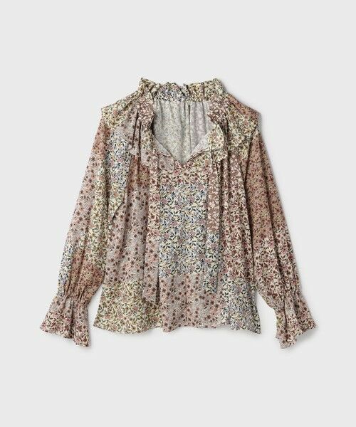 GRACE CONTINENTAL / グレースコンチネンタル シャツ・ブラウス | パッチワークプリントカフタンブラウス | 詳細8