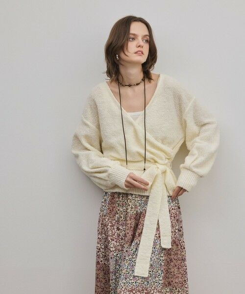 GRACE CONTINENTAL / グレースコンチネンタル ニット・セーター | カシュクールニットトップ（キナリ）