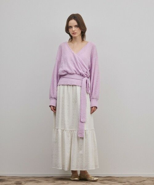 GRACE CONTINENTAL / グレースコンチネンタル ニット・セーター | カシュクールニットトップ（ピンク）