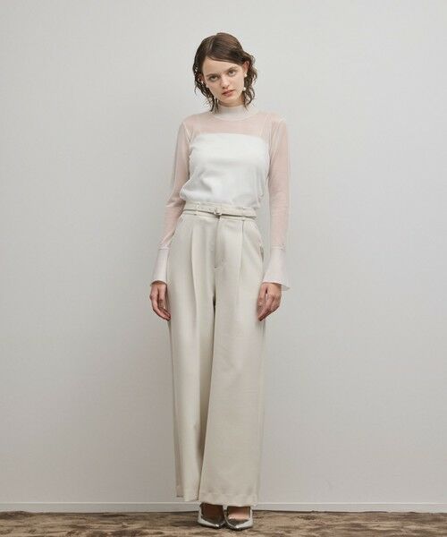 GRACE CONTINENTAL / グレースコンチネンタル その他トップス | シアーハイネックニットトップ | 詳細1