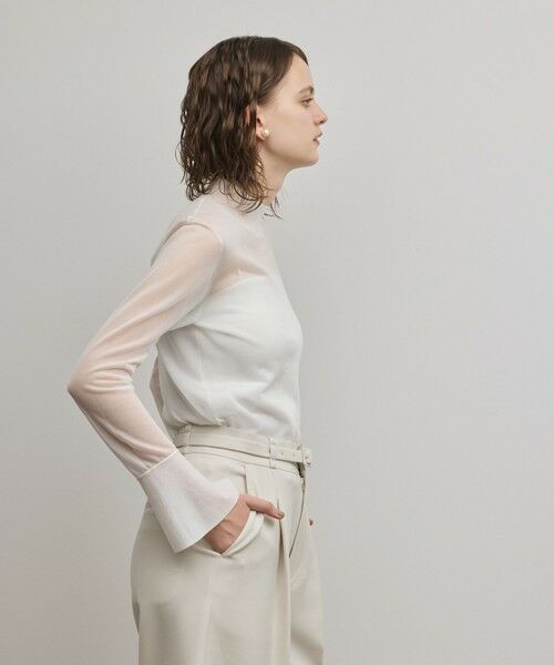 GRACE CONTINENTAL / グレースコンチネンタル その他トップス | シアーハイネックニットトップ | 詳細3