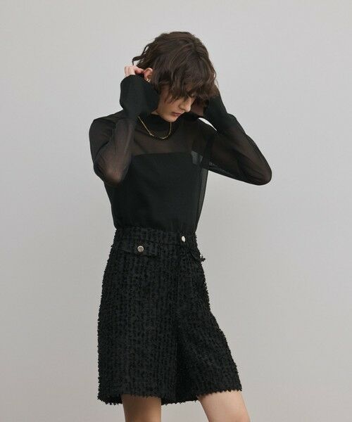 GRACE CONTINENTAL / グレースコンチネンタル その他トップス | シアーハイネックニットトップ | 詳細7