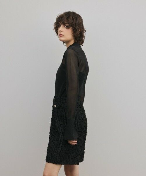 GRACE CONTINENTAL / グレースコンチネンタル その他トップス | シアーハイネックニットトップ | 詳細8