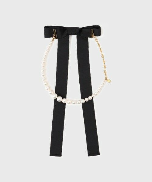 GRACE CONTINENTAL / グレースコンチネンタル ネックレス・ペンダント・チョーカー | パールリボンネックレス（ホワイト）