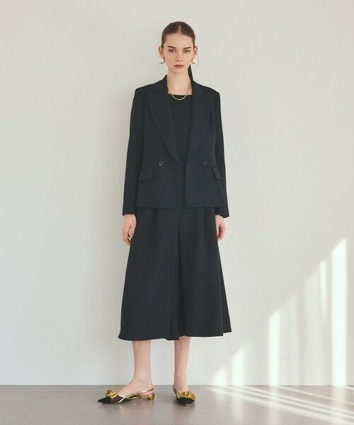 GRACE CONTINENTAL / グレースコンチネンタル テーラードジャケット | トリアセコンシャスジャケット（ブラック）