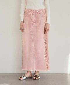 GRACE CONTINENTAL / グレースコンチネンタル デニムスカート | サイドレースデニムスカート