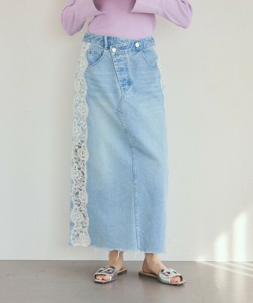 GRACE CONTINENTAL / グレースコンチネンタル デニムスカート | サイドレースデニムスカート | 詳細14