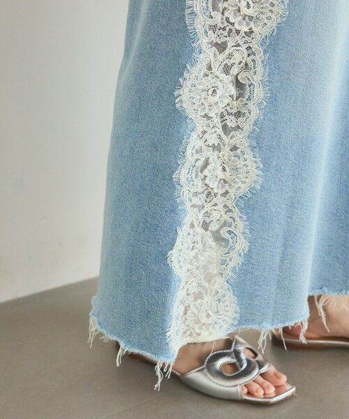 GRACE CONTINENTAL / グレースコンチネンタル デニムスカート | サイドレースデニムスカート | 詳細17
