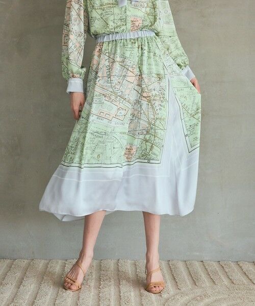 GRACE CONTINENTAL / グレースコンチネンタル ミニ・ひざ丈スカート | パリスカーフプリントスカート | 詳細3