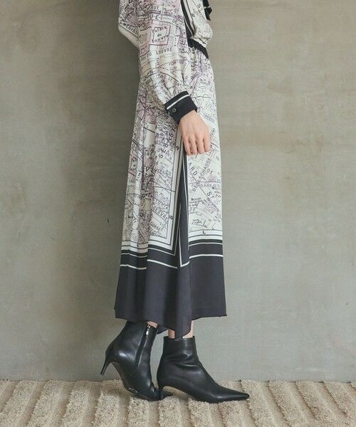 GRACE CONTINENTAL / グレースコンチネンタル ミニ・ひざ丈スカート | パリスカーフプリントスカート | 詳細11