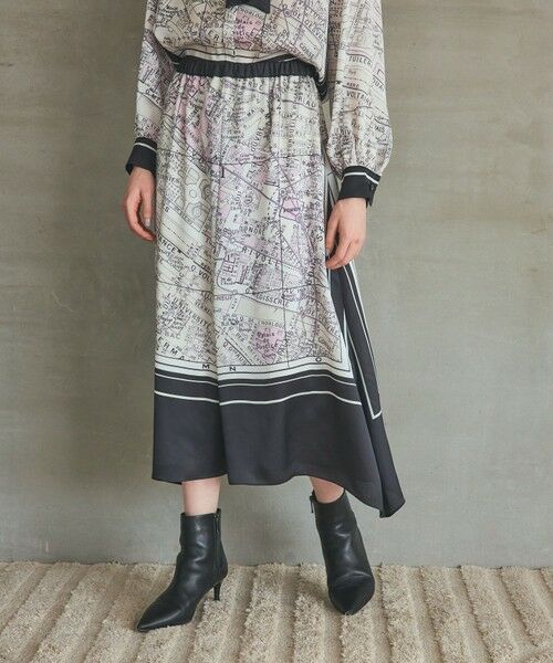 GRACE CONTINENTAL / グレースコンチネンタル ミニ・ひざ丈スカート | パリスカーフプリントスカート | 詳細9