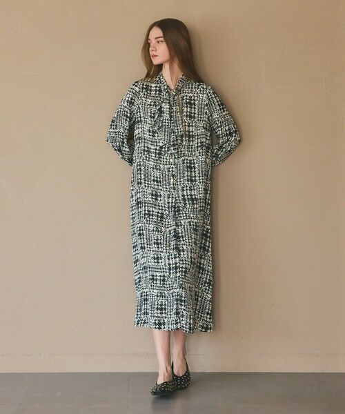 GRACE CONTINENTAL / グレースコンチネンタル ロング・マキシ丈ワンピース | チェックプリントボウ付ワンピース | 詳細2