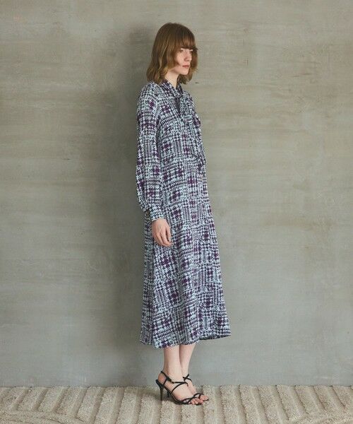 GRACE CONTINENTAL / グレースコンチネンタル ロング・マキシ丈ワンピース | チェックプリントボウ付ワンピース | 詳細5