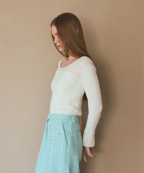 GRACE CONTINENTAL / グレースコンチネンタル その他トップス | 綿カシミヤインナートップ | 詳細1