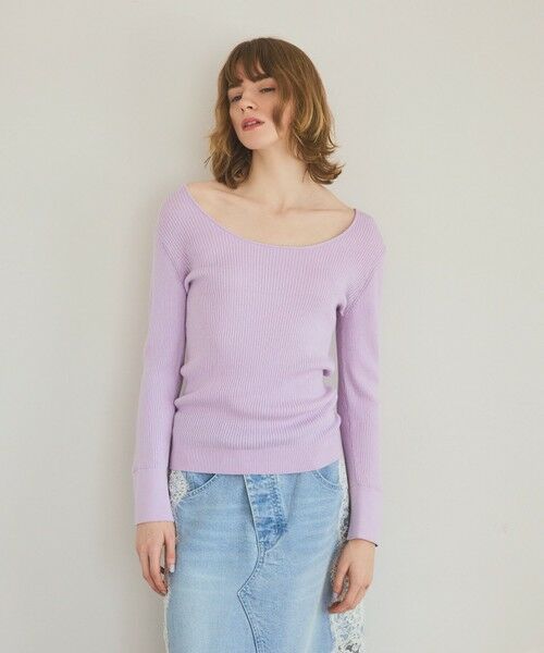 GRACE CONTINENTAL / グレースコンチネンタル その他トップス | 綿カシミヤインナートップ（ラベンダー）