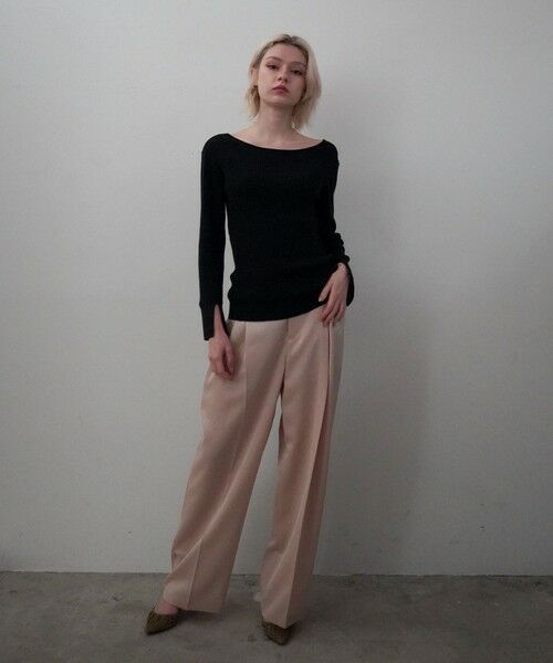 GRACE CONTINENTAL / グレースコンチネンタル その他トップス | 綿カシミヤインナートップ（ブラック）