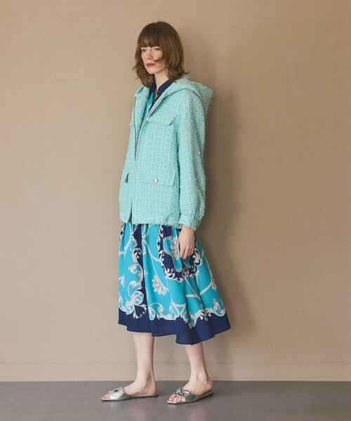 GRACE CONTINENTAL / グレースコンチネンタル その他アウター | ツイードフーディーコート | 詳細8