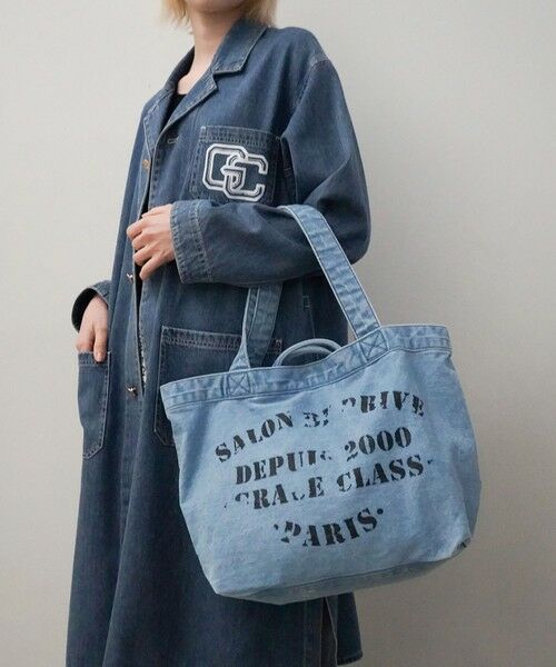 GRACE CONTINENTAL / グレースコンチネンタル トートバッグ | レタードデニムトート | 詳細3
