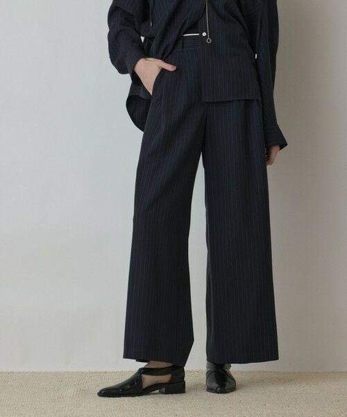 GRACE CONTINENTAL / グレースコンチネンタル その他パンツ | タックワイドパンツ（ストライプ）