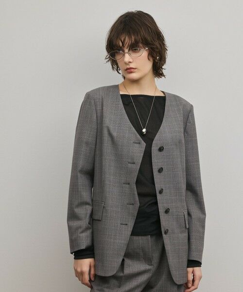 GRACE CONTINENTAL / グレースコンチネンタル ノーカラージャケット | デザインフロントジャケット | 詳細5