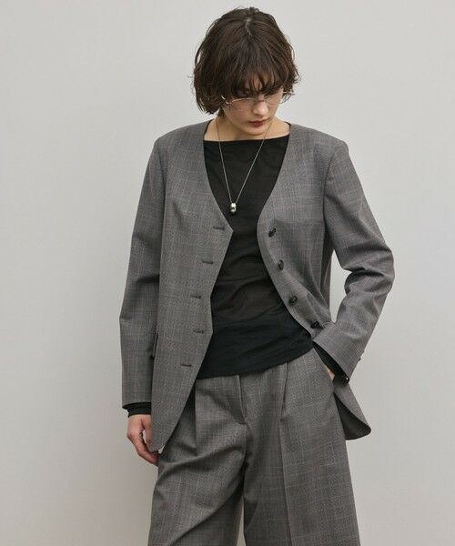 GRACE CONTINENTAL / グレースコンチネンタル ノーカラージャケット | デザインフロントジャケット | 詳細6