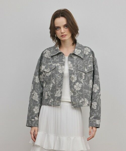 GRACE CONTINENTAL / グレースコンチネンタル その他アウター | ボタニカルジャガードジャケット | 詳細9