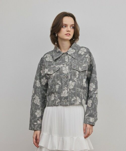GRACE CONTINENTAL / グレースコンチネンタル その他アウター | ボタニカルジャガードジャケット | 詳細12