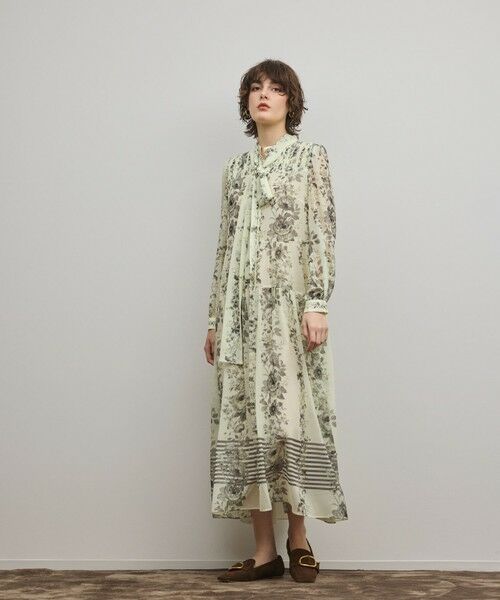 GRACE CONTINENTAL / グレースコンチネンタル ロング・マキシ丈ワンピース | フラワープリントティアードワンピース | 詳細9