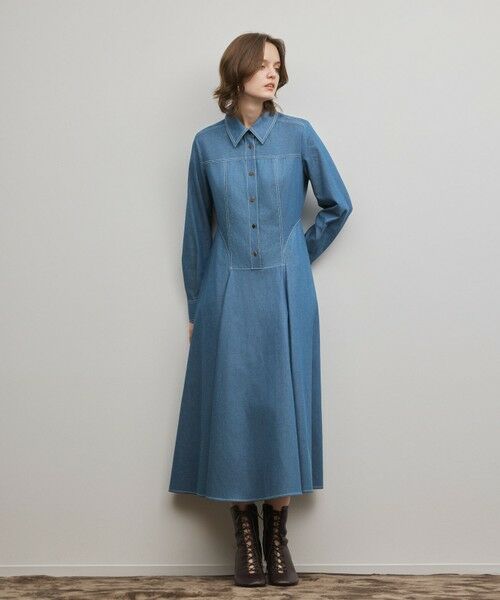 GRACE CONTINENTAL / グレースコンチネンタル ミニ丈・ひざ丈ワンピース | シャツフレアワンピース | 詳細12