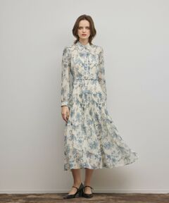 GRACE CONTINENTAL / グレースコンチネンタル ロング・マキシ丈ワンピース | フラワープリントプリーツワンピース