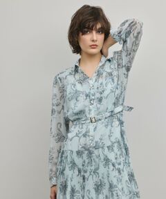 GRACE CONTINENTAL / グレースコンチネンタル ロング・マキシ丈ワンピース | フラワープリントプリーツワンピース