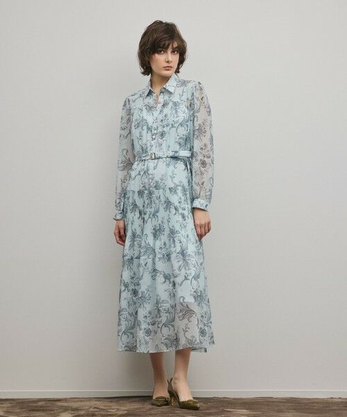 GRACE CONTINENTAL / グレースコンチネンタル ロング・マキシ丈ワンピース | フラワープリントプリーツワンピース | 詳細13