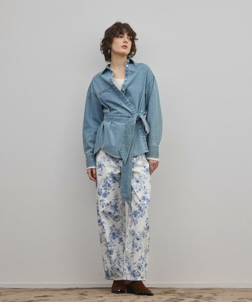 GRACE CONTINENTAL / グレースコンチネンタル シャツ・ブラウス | デニムボウタイシャツ | 詳細1