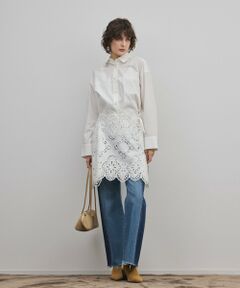 GRACE CONTINENTAL / グレースコンチネンタル シャツ・ブラウス | カット刺繍イレギュラーシャツ