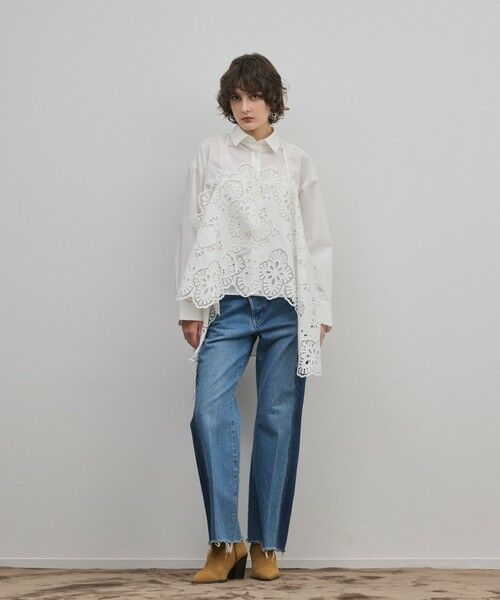 GRACE CONTINENTAL / グレースコンチネンタル シャツ・ブラウス | カット刺繍イレギュラーシャツ | 詳細14