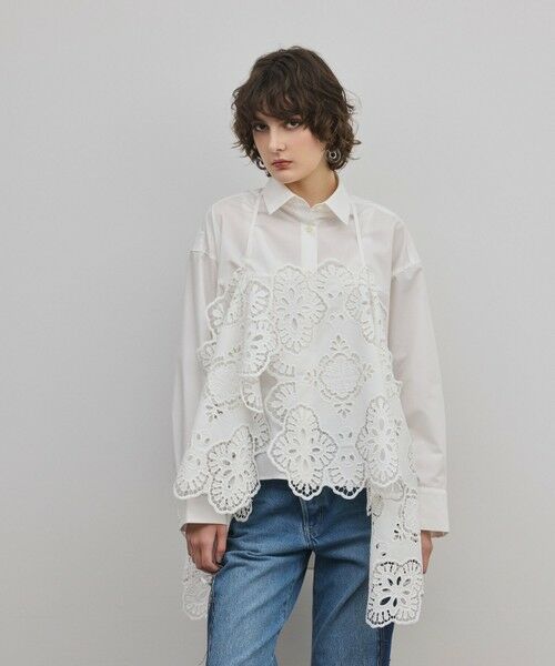 GRACE CONTINENTAL / グレースコンチネンタル シャツ・ブラウス | カット刺繍イレギュラーシャツ | 詳細16