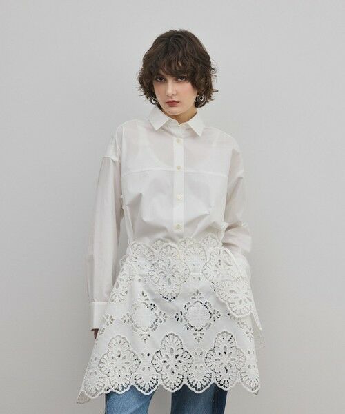 GRACE CONTINENTAL / グレースコンチネンタル シャツ・ブラウス | カット刺繍イレギュラーシャツ | 詳細4