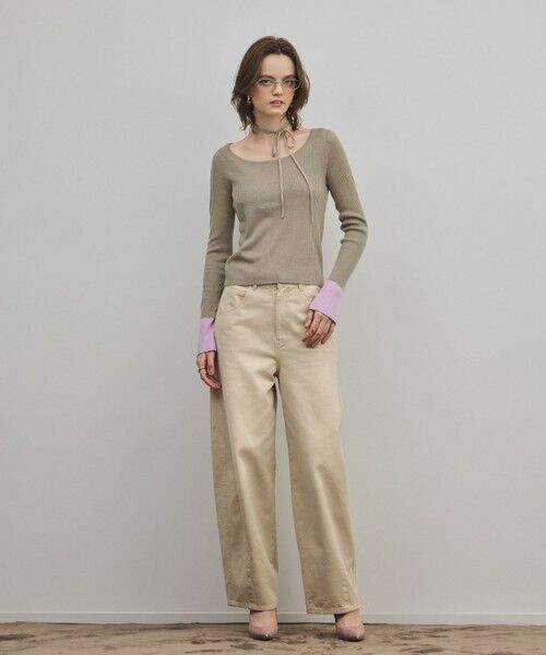 GRACE CONTINENTAL / グレースコンチネンタル ニット・セーター | バイカラーリブニットトップ | 詳細7