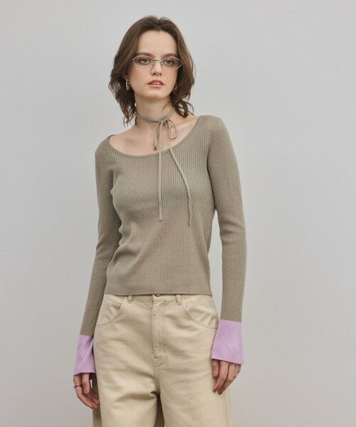 GRACE CONTINENTAL / グレースコンチネンタル ニット・セーター | バイカラーリブニットトップ | 詳細10