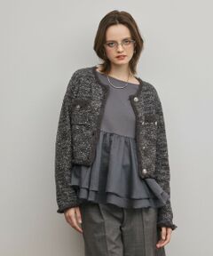 GRACE CONTINENTAL / グレースコンチネンタル カーディガン・ボレロ | ツイードニットカーディガン