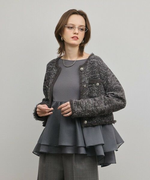 GRACE CONTINENTAL / グレースコンチネンタル カーディガン・ボレロ | ツイードニットカーディガン | 詳細5
