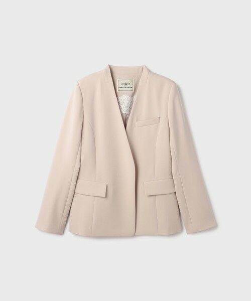 GRACE CONTINENTAL / グレースコンチネンタル ノーカラージャケット | トリアセノーカラージャケット | 詳細9