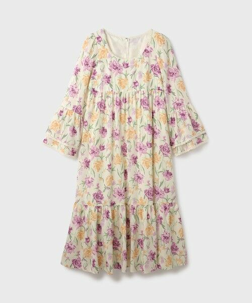 GRACE CONTINENTAL / グレースコンチネンタル ロング・マキシ丈ワンピース | ボタニカルプリントティアードワンピース | 詳細11