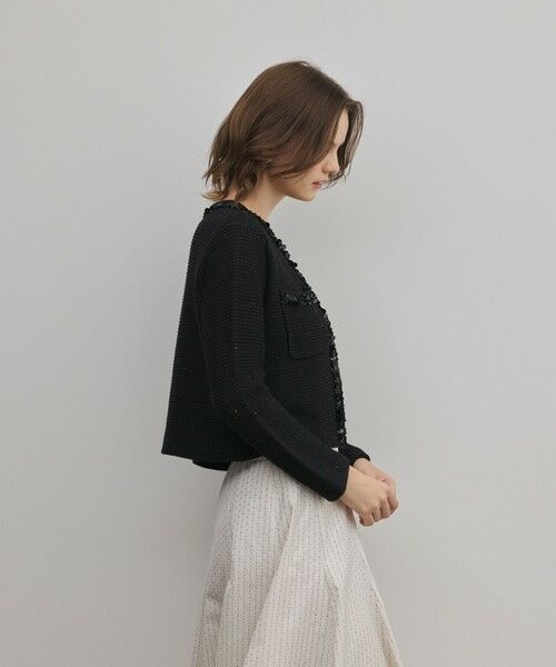 GRACE CONTINENTAL / グレースコンチネンタル ノーカラージャケット | ブレードツイードニットジャケット | 詳細19