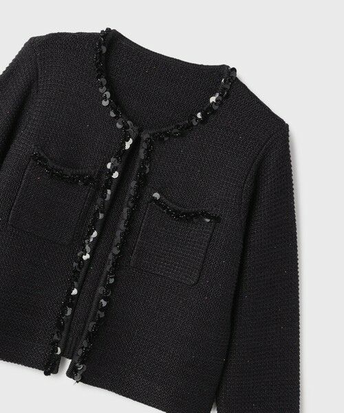 GRACE CONTINENTAL / グレースコンチネンタル ノーカラージャケット | ブレードツイードニットジャケット | 詳細22