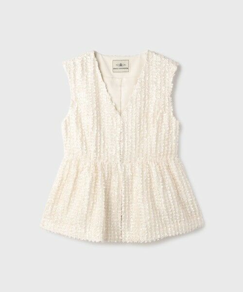 GRACE CONTINENTAL / グレースコンチネンタル ベスト | カットジャガードペプラムジレ | 詳細12