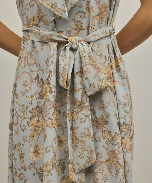 GRACE CONTINENTAL / グレースコンチネンタル ロング・マキシ丈ワンピース | サラサプリントフリルカラーワンピース | 詳細18