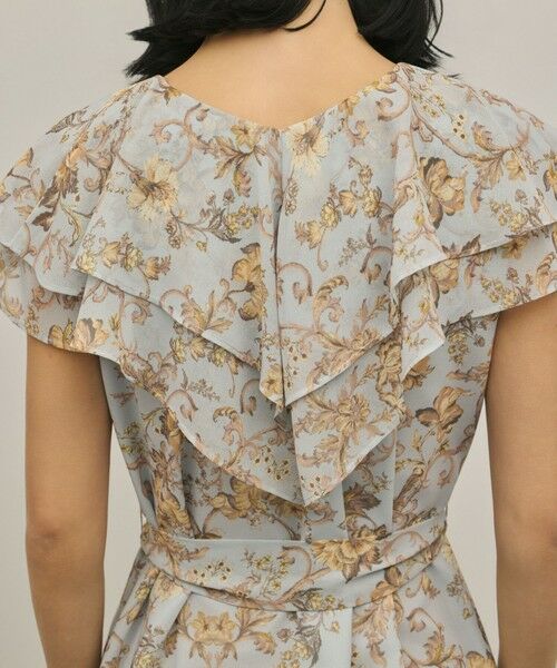 GRACE CONTINENTAL / グレースコンチネンタル ロング・マキシ丈ワンピース | サラサプリントフリルカラーワンピース | 詳細20