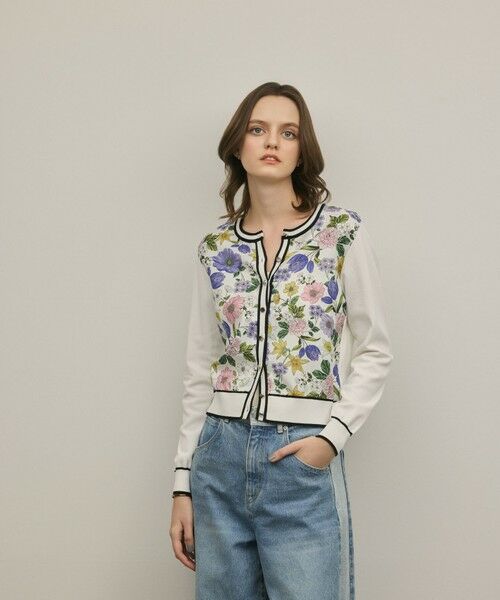 GRACE CONTINENTAL / グレースコンチネンタル カーディガン・ボレロ | フラワープリントニットカーディガン | 詳細5