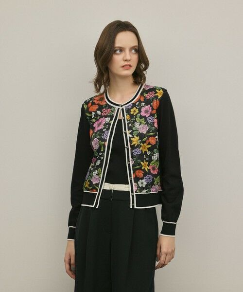 GRACE CONTINENTAL / グレースコンチネンタル カーディガン・ボレロ | フラワープリントニットカーディガン | 詳細9